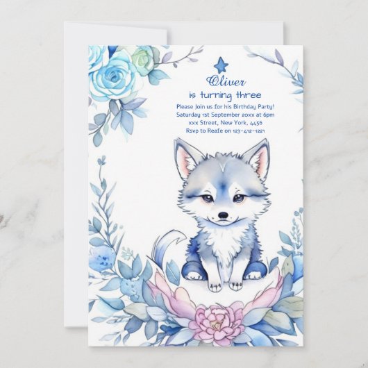 Invitation à l'anniversaire du loup (Devant)