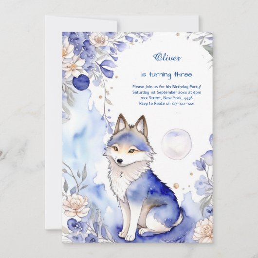 Invitation à l'anniversaire du loup (Devant)