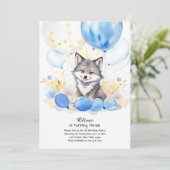 Invitation à l'anniversaire du loup (Debout devant)