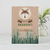 Invitation à l'anniversaire du loup de forêt (Debout devant)