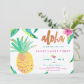 invitation à l'anniversaire du luau tropical (Debout devant)