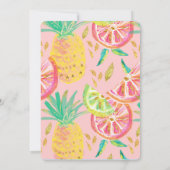 invitation à l'anniversaire du luau tropical (Dos)