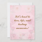 Invitation à l'anniversaire du mariage (Dos)