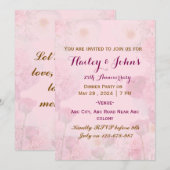 Invitation à l'anniversaire du mariage (Devant / Derrière)