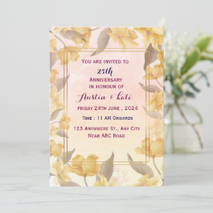 Invitation à l'anniversaire du mariage