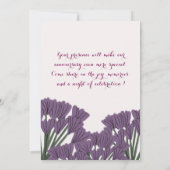 Invitation à l'anniversaire du mariage (Dos)