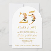 Invitation à l'anniversaire du mariage 25 ans d'am (Devant)