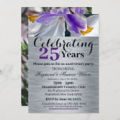 Invitation à l'anniversaire du Mariage d'argent (Devant / Derrière)