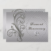 Invitation à l'anniversaire du Mariage de diamant (Devant / Derrière)