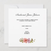 Invitation à l'anniversaire du Mariage de l'ours (Dos)