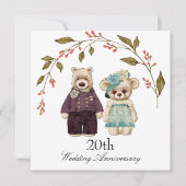 Invitation à l'anniversaire du Mariage de l'ours (Devant)