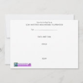 Invitation à l'anniversaire du Mariage d'or (Dos)