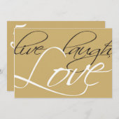 Invitation à l'anniversaire du Mariage d'or (Devant / Derrière)