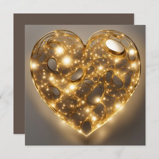 Invitation à l'anniversaire du Mariage d'or (Devant / Derrière)