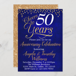 Invitation à l'anniversaire du Mariage d'or Sapphi