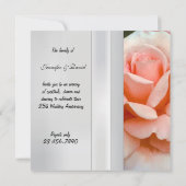 Invitation à l'anniversaire du Mariage du Rose de  (Dos)