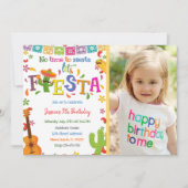 Invitation à l'anniversaire du Mexique avec photo (Devant)
