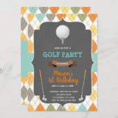 Invitation à l'anniversaire du minigolf (Devant / Derrière)