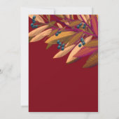 Invitation à l'anniversaire du myriade d'automne r (Dos)