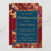 Invitation à l'anniversaire du myriade d'automne r (Devant / Derrière)