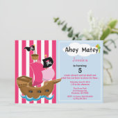 Invitation à l'anniversaire du navire pirate (Debout devant)