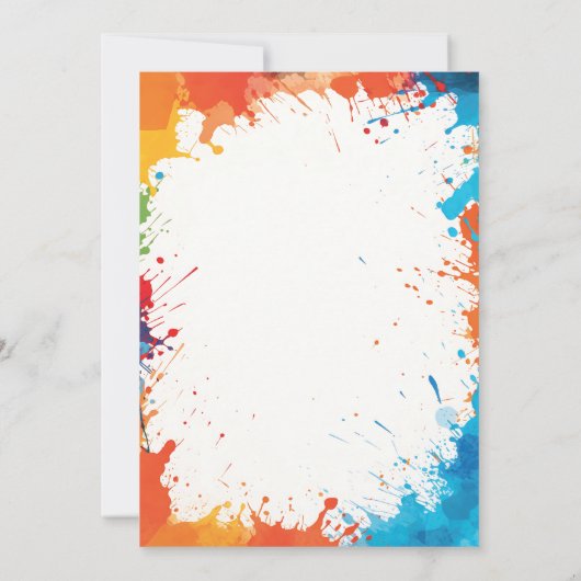 Invitation à l'anniversaire du Paintball (Dos)