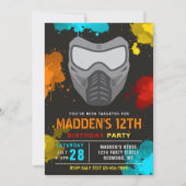 Invitation à l'anniversaire du Paintball | Paintba (Devant)