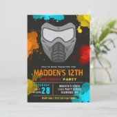 Invitation à l'anniversaire du Paintball | Paintba (Debout devant)