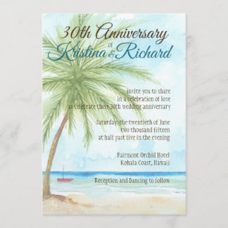 Invitation à l'anniversaire du palmier