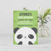 Invitation à l'anniversaire du panda Cute (Debout devant)