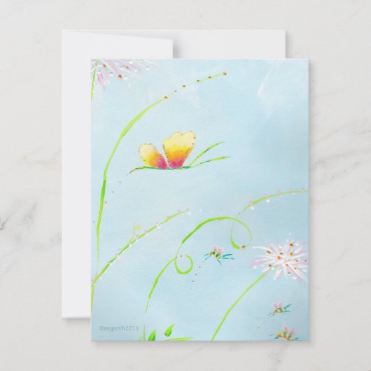 Invitation à l'anniversaire du papillon (Devant)