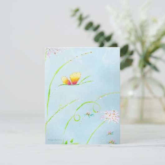 Invitation à l'anniversaire du papillon (Debout devant)