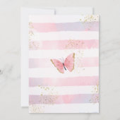 Invitation à l'anniversaire du papillon pour les f (Dos)
