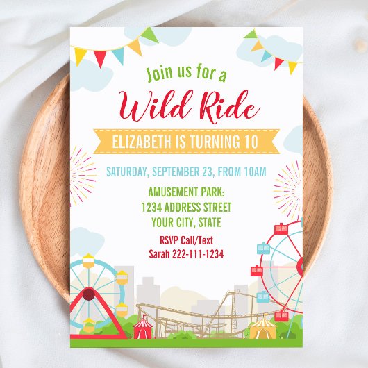 Invitation à l'anniversaire du parc
