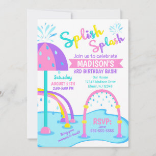 Invitation à l'anniversaire du parc aquatique / Fi