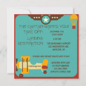 Invitation à l'anniversaire du pilote photo retro (Dos)