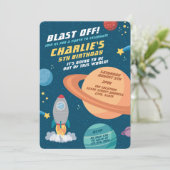 Invitation à l'anniversaire du plaisir spatial (Debout devant)