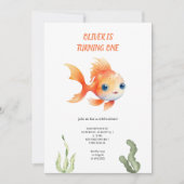 invitation à l'anniversaire du poisson orange (Devant)