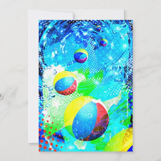 Invitation à l'anniversaire du pool (Dos)