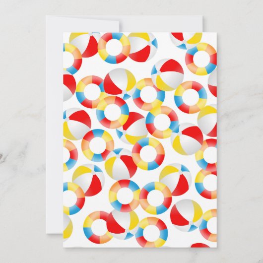 Invitation à l'anniversaire du pool (Dos)