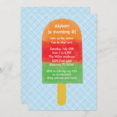 Invitation à l'anniversaire du Popsicle (Devant / Derrière)