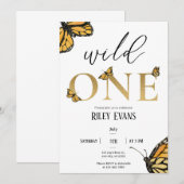Invitation à l'anniversaire du premier papillon sa (Devant / Derrière)