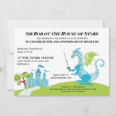 Invitation à l'anniversaire du prince turquoise et (Devant)