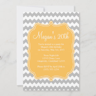 Invitation à l'anniversaire du Quatrefoil jaune Ch
