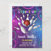 Invitation à l'anniversaire du Rainbow Bowling (Devant)