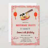Invitation à l'anniversaire du Ramen (Devant / Derrière)