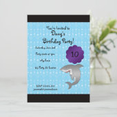 Invitation à l'anniversaire du requin (Debout devant)