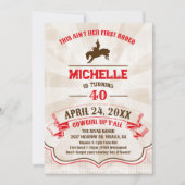 Invitation à l'anniversaire du Rodéo de la fille-f (Devant)