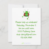 invitation à l'anniversaire du scarabée (Dos)