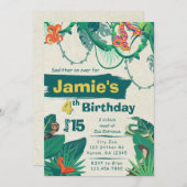 Invitation à l'anniversaire du serpent de la Jungl (Devant / Derrière)